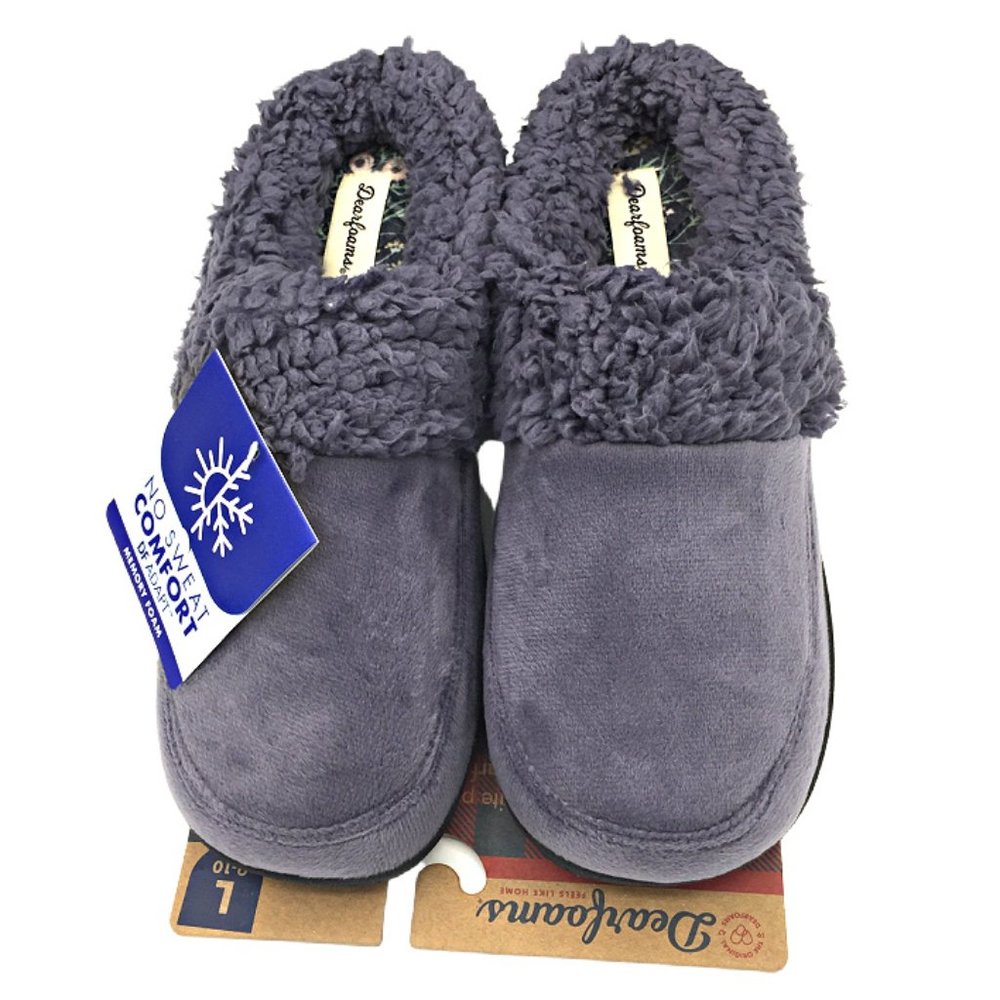 NWT Women's Dearfoam Slippers Lavender S 5/6
